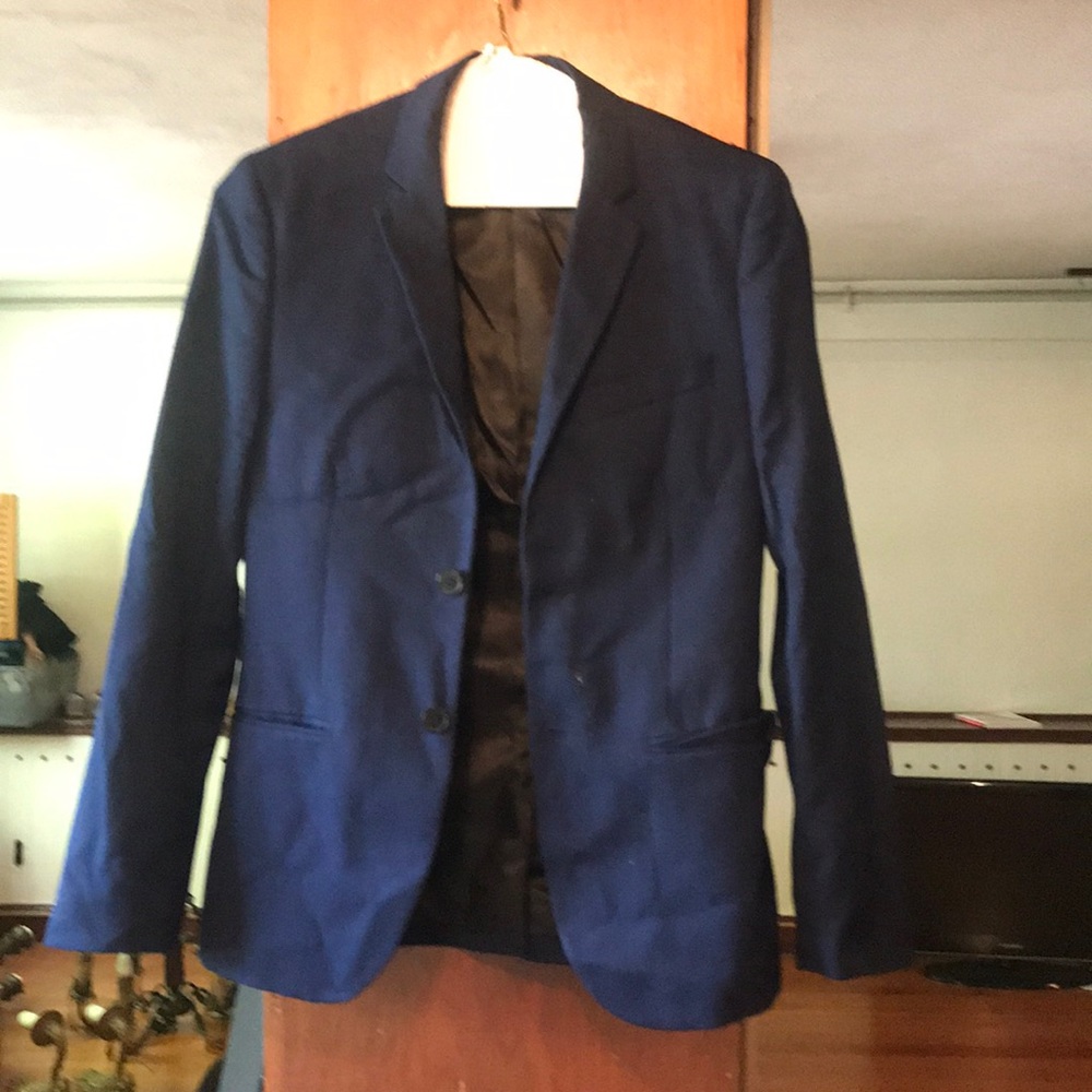 H&M navy blue blazer slim fit
